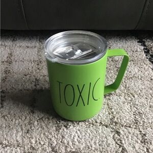 Rae Dunn TOXIC stainless steel cup with lid 12 oz